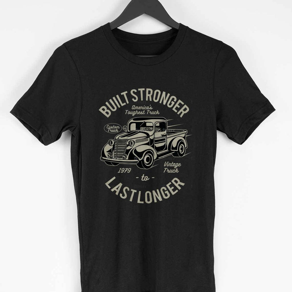 Vintage Truck-Half Sleeve Round Neck T Shirt Men