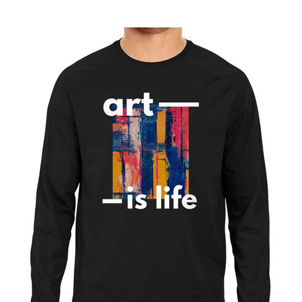 Art is Life-Full Sleeve T Shirt Men