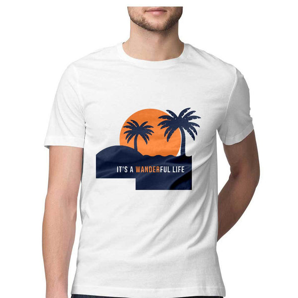 IT'S A WANDERFUL LIFE-Half  Sleeve T shirt Men