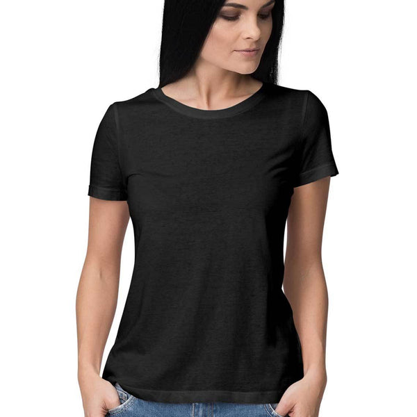 Plain-Half Sleeve T Shirt Women