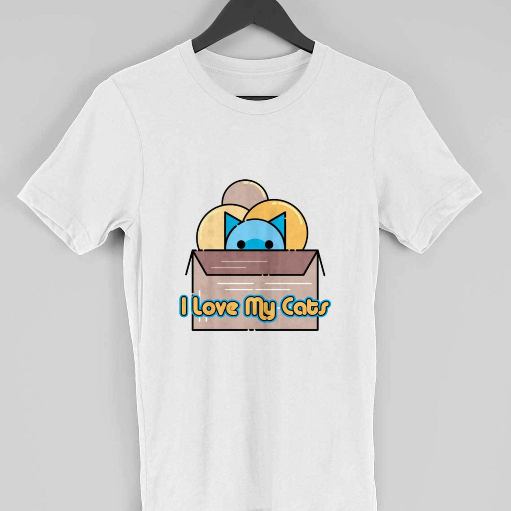 Cat Love-Half Sleeve T Shirt Men
