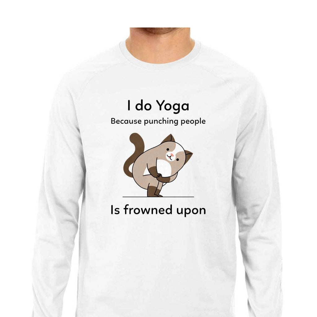 Cat Yoga-Full Sleeve T Shirt Men