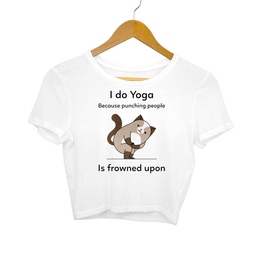 Cat Yoga-Crop Tops Women