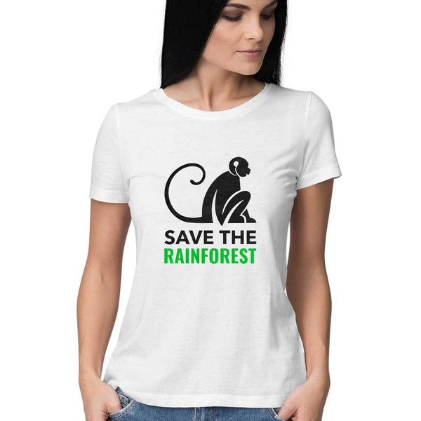 Save Rainforest-Half Sleeve T Shirt Women