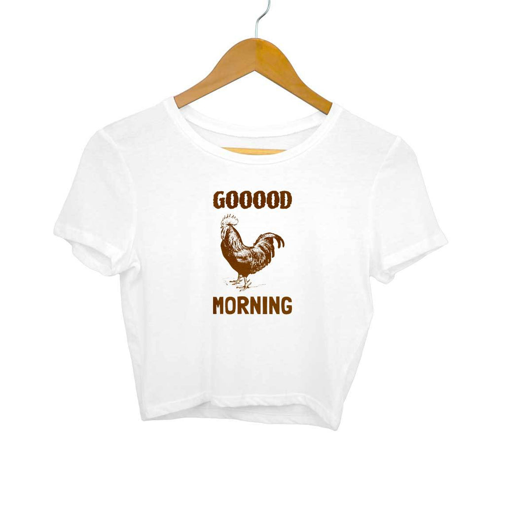 Good Morning-Crop Top Women