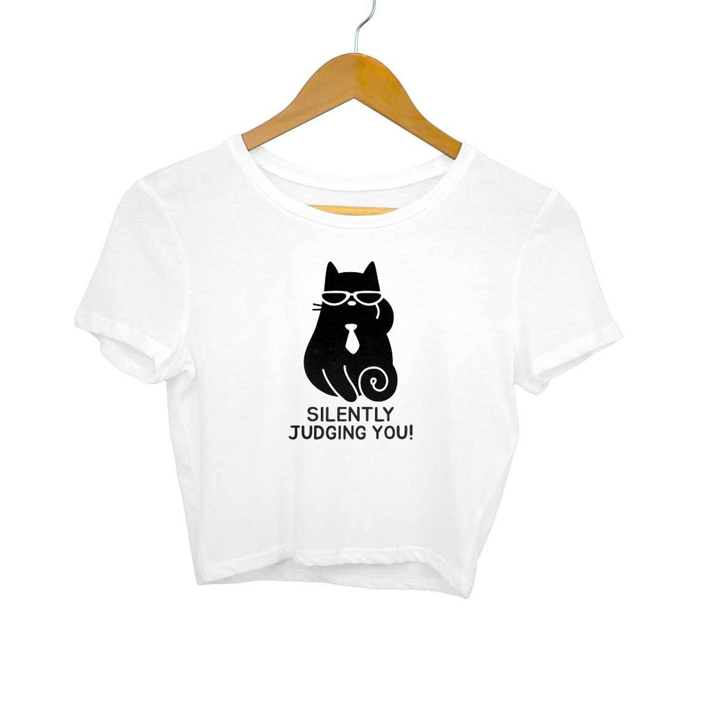 Silently Judging You-Crop Top Women