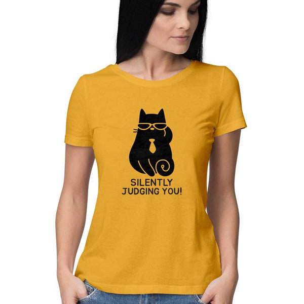 Silently Judging You-Half Sleeve T Shirt Women
