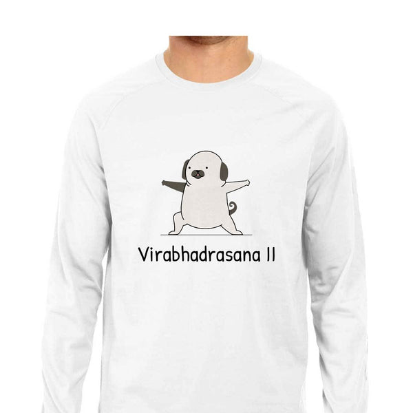 Virabhadrasana-Full Sleeve T Shirt Men