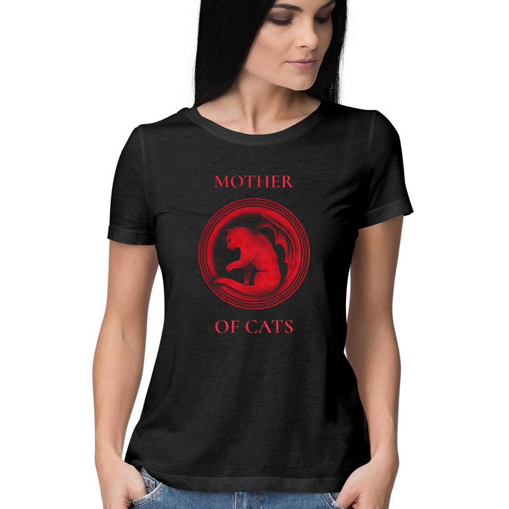 Mother Of Cats-Half Sleeve T Shirt Women