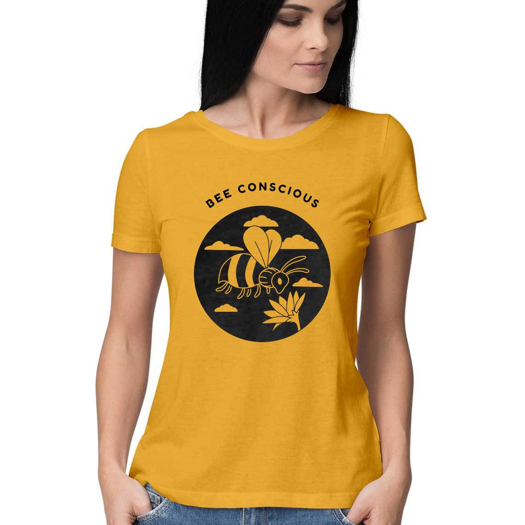Bee Conscious-Half Sleeve T Shirt Women